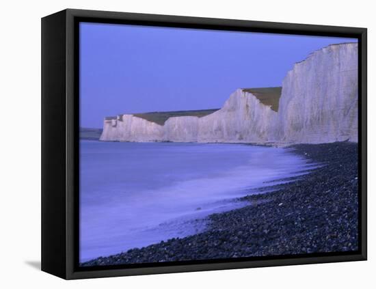 Beach at Seven Sisters and Beachy Head, East Sussex, England-Steve Vidler-Framed Premier Image Canvas