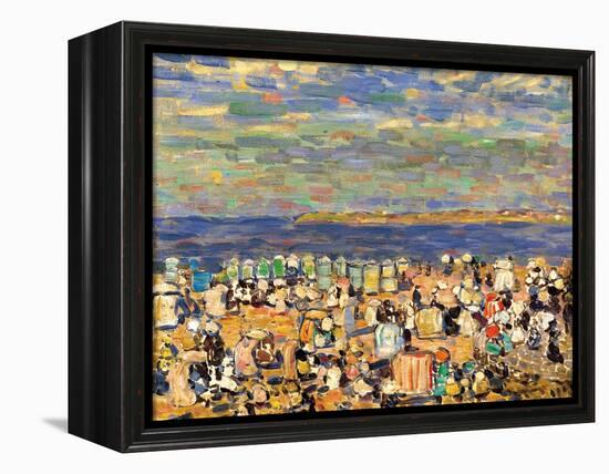 Beach at St. Malo, C. 1907-Maurice Brazil Prendergast-Framed Premier Image Canvas