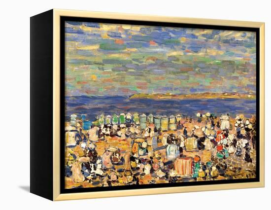 Beach at St. Malo, C. 1907-Maurice Brazil Prendergast-Framed Premier Image Canvas