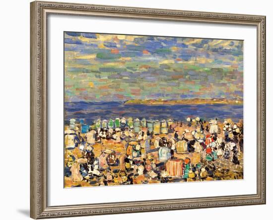 Beach at St. Malo, C. 1907-Maurice Brazil Prendergast-Framed Giclee Print