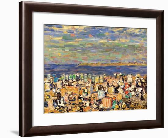 Beach at St. Malo, C. 1907-Maurice Brazil Prendergast-Framed Giclee Print