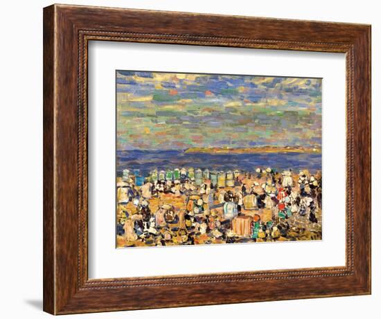 Beach at St. Malo, C. 1907-Maurice Brazil Prendergast-Framed Giclee Print