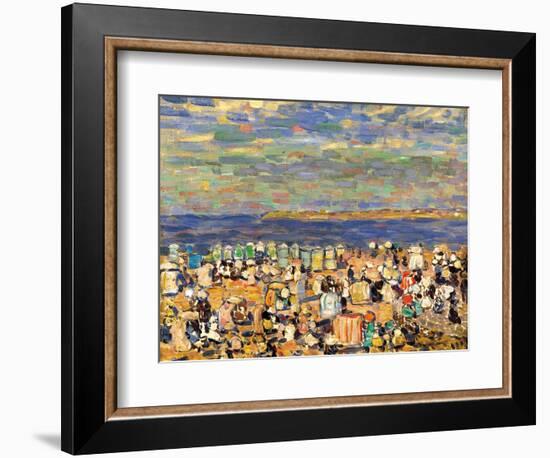 Beach at St. Malo, C. 1907-Maurice Brazil Prendergast-Framed Giclee Print