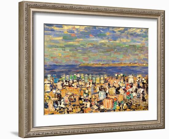 Beach at St. Malo, C. 1907-Maurice Brazil Prendergast-Framed Giclee Print