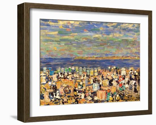 Beach at St. Malo, C. 1907-Maurice Brazil Prendergast-Framed Giclee Print