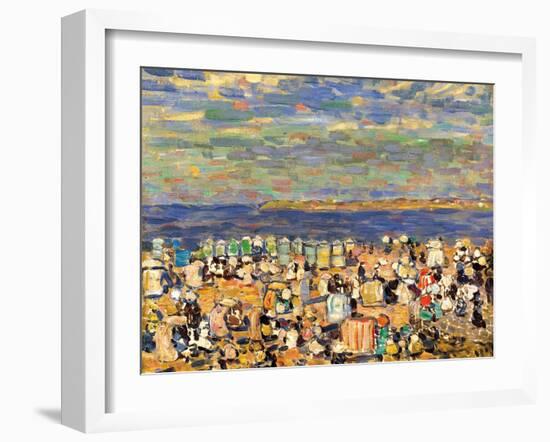 Beach at St. Malo, C. 1907-Maurice Brazil Prendergast-Framed Giclee Print