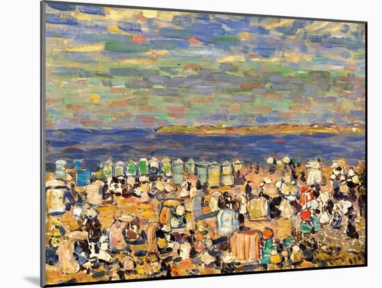 Beach at St. Malo, C. 1907-Maurice Brazil Prendergast-Mounted Giclee Print