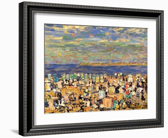 Beach at St. Malo, C. 1907-Maurice Brazil Prendergast-Framed Giclee Print