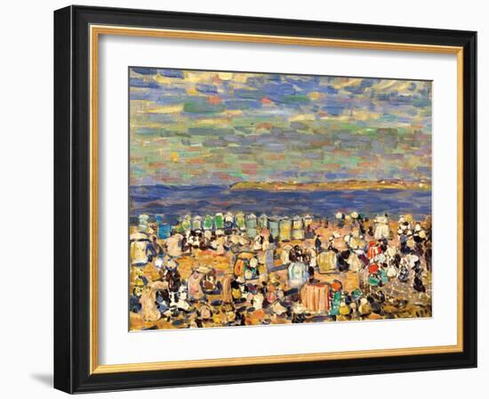 Beach at St. Malo, C. 1907-Maurice Brazil Prendergast-Framed Giclee Print