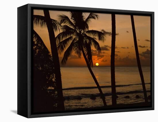 Beach at Sunset, Barbados, West Indies, Caribbean, Central America-Harding Robert-Framed Premier Image Canvas