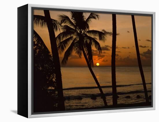 Beach at Sunset, Barbados, West Indies, Caribbean, Central America-Harding Robert-Framed Premier Image Canvas