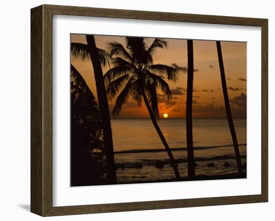 Beach at Sunset, Barbados, West Indies, Caribbean, Central America-Harding Robert-Framed Photographic Print