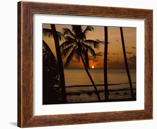 Beach at Sunset, Barbados, West Indies, Caribbean, Central America-Harding Robert-Framed Photographic Print