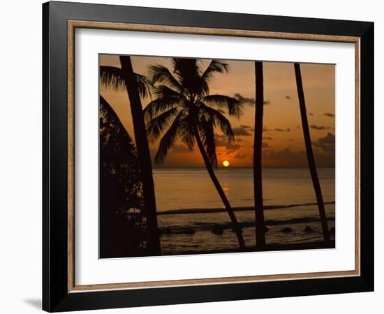 Beach at Sunset, Barbados, West Indies, Caribbean, Central America-Harding Robert-Framed Photographic Print