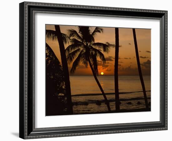 Beach at Sunset, Barbados, West Indies, Caribbean, Central America-Harding Robert-Framed Photographic Print