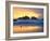 Beach at Sunset with Sea Stacks and Gull, Bandon, Oregon, USA-Nancy Rotenberg-Framed Photographic Print