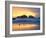 Beach at Sunset with Sea Stacks and Gull, Bandon, Oregon, USA-Nancy Rotenberg-Framed Photographic Print