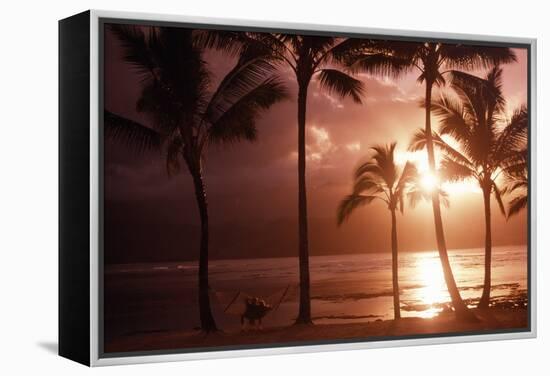 Beach At Sunset-Tony Craddock-Framed Premier Image Canvas