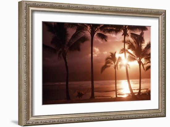 Beach At Sunset-Tony Craddock-Framed Photographic Print