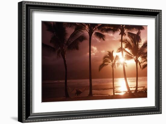 Beach At Sunset-Tony Craddock-Framed Photographic Print