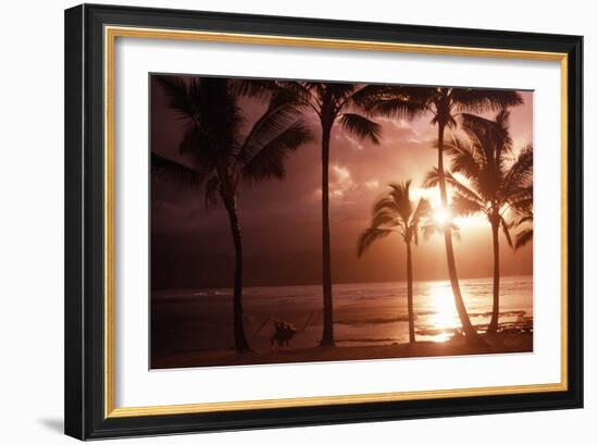 Beach At Sunset-Tony Craddock-Framed Photographic Print