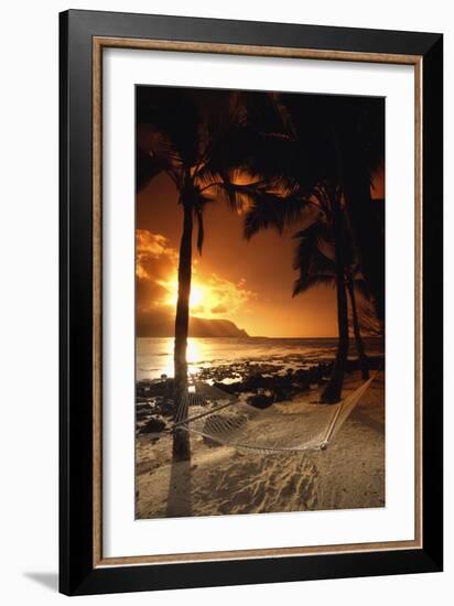 Beach At Sunset-Tony Craddock-Framed Photographic Print