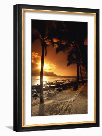 Beach At Sunset-Tony Craddock-Framed Photographic Print