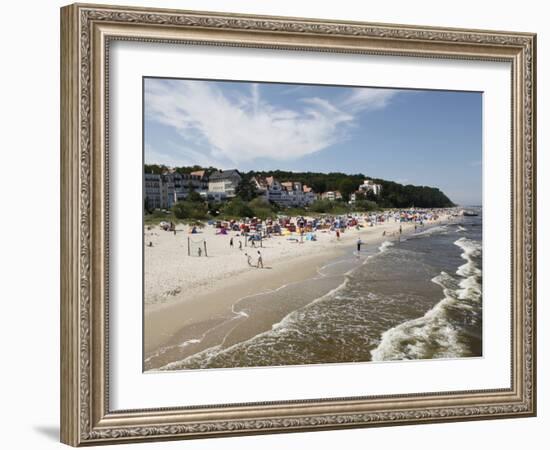 Beach at the Baltic Sea Spa of Bansin, Usedom, Mecklenburg-Western Pomerania, Germany, Europe-Hans Peter Merten-Framed Photographic Print