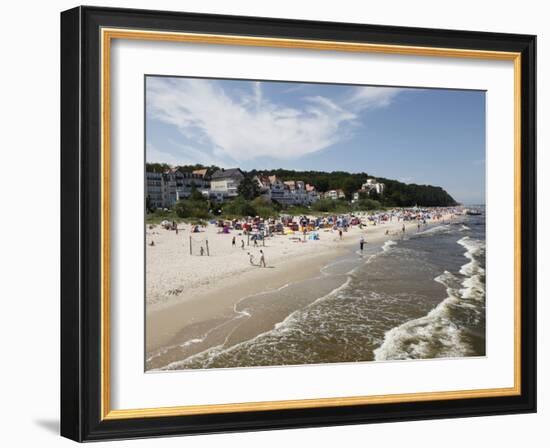 Beach at the Baltic Sea Spa of Bansin, Usedom, Mecklenburg-Western Pomerania, Germany, Europe-Hans Peter Merten-Framed Photographic Print