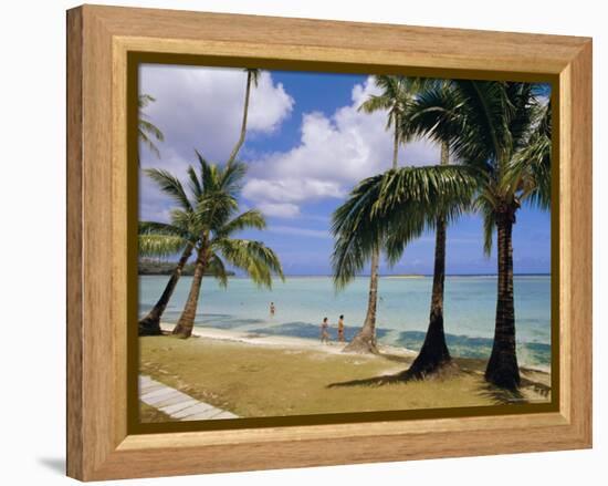 Beach at the Dai Ichi Hotel, Guam, Marianas Islands-Ken Gillham-Framed Premier Image Canvas