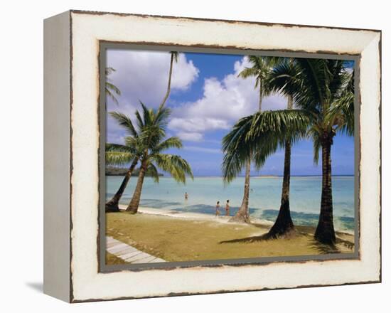 Beach at the Dai Ichi Hotel, Guam, Marianas Islands-Ken Gillham-Framed Premier Image Canvas