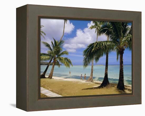 Beach at the Dai Ichi Hotel, Guam, Marianas Islands-Ken Gillham-Framed Premier Image Canvas