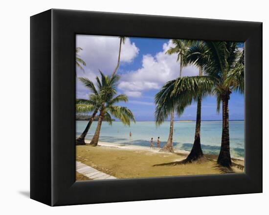 Beach at the Dai Ichi Hotel, Guam, Marianas Islands-Ken Gillham-Framed Premier Image Canvas