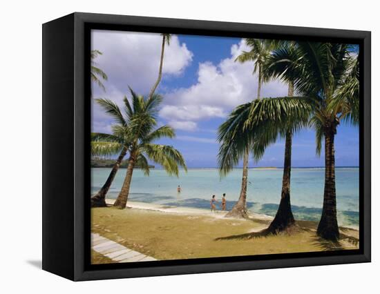 Beach at the Dai Ichi Hotel, Guam, Marianas Islands-Ken Gillham-Framed Premier Image Canvas