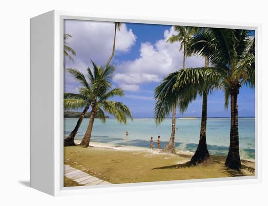 Beach at the Dai Ichi Hotel, Guam, Marianas Islands-Ken Gillham-Framed Premier Image Canvas