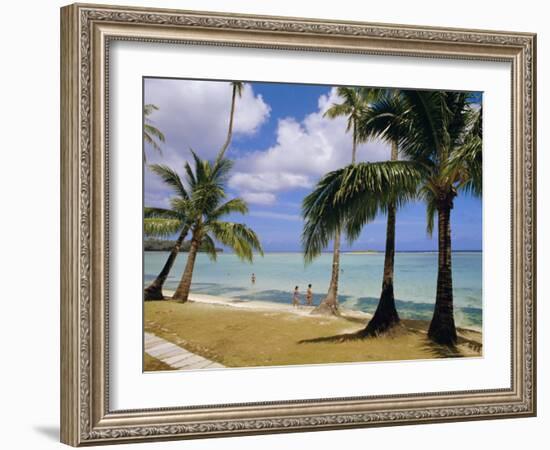 Beach at the Dai Ichi Hotel, Guam, Marianas Islands-Ken Gillham-Framed Photographic Print