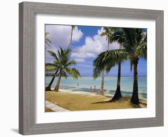 Beach at the Dai Ichi Hotel, Guam, Marianas Islands-Ken Gillham-Framed Photographic Print