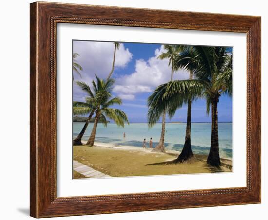 Beach at the Dai Ichi Hotel, Guam, Marianas Islands-Ken Gillham-Framed Photographic Print