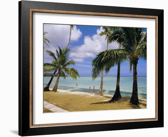 Beach at the Dai Ichi Hotel, Guam, Marianas Islands-Ken Gillham-Framed Photographic Print