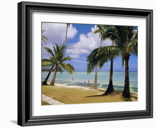 Beach at the Dai Ichi Hotel, Guam, Marianas Islands-Ken Gillham-Framed Photographic Print