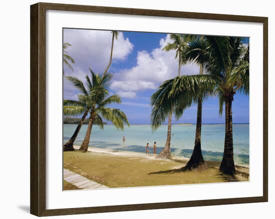 Beach at the Dai Ichi Hotel, Guam, Marianas Islands-Ken Gillham-Framed Photographic Print