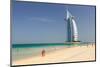 Beach at the Mina A'Salam Hotel Madinat Jumeirah with View of Burj al Arab-null-Mounted Art Print