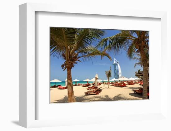 Beach at the Mina A'Salam Hotel Madinat Jumeirah with View towards Burj al Arab-null-Framed Premium Giclee Print