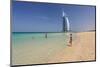 Beach at the Mina A'Salam Hotel Madinat Jumeirah with View towards Burj al Arab-null-Mounted Art Print