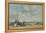 Beach at Trouville, 1864-5-Eugene Louis Boudin-Framed Premier Image Canvas
