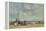 Beach at Trouville, 1864-5-Eugene Louis Boudin-Framed Premier Image Canvas