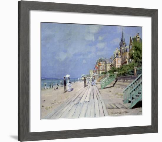 Beach at Trouville-Claude Monet-Framed Art Print