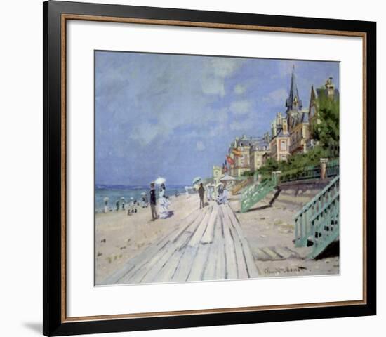 Beach at Trouville-Claude Monet-Framed Art Print