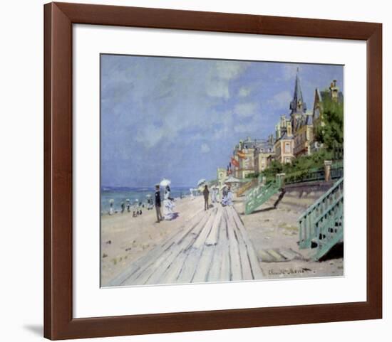 Beach at Trouville-Claude Monet-Framed Art Print