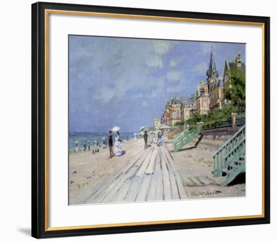 Beach at Trouville-Claude Monet-Framed Art Print